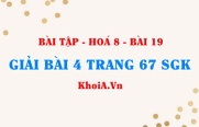 Bài 4 trang 67 SGK Hoá 8: Chuyển đổi giữa khối lượng, thể tích và lượng chất